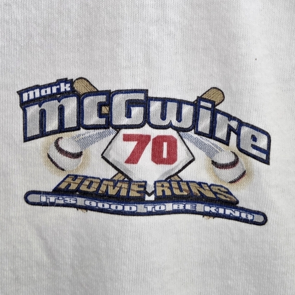 Vintage Starter | Mark McGwire St. Louis Cardinals 70 Home Runs Tee Size Large - Picture 4 of 6